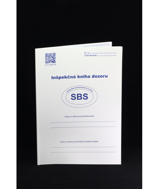 INŠPEKČNÁ KNIHA DOZORU SBS a VO